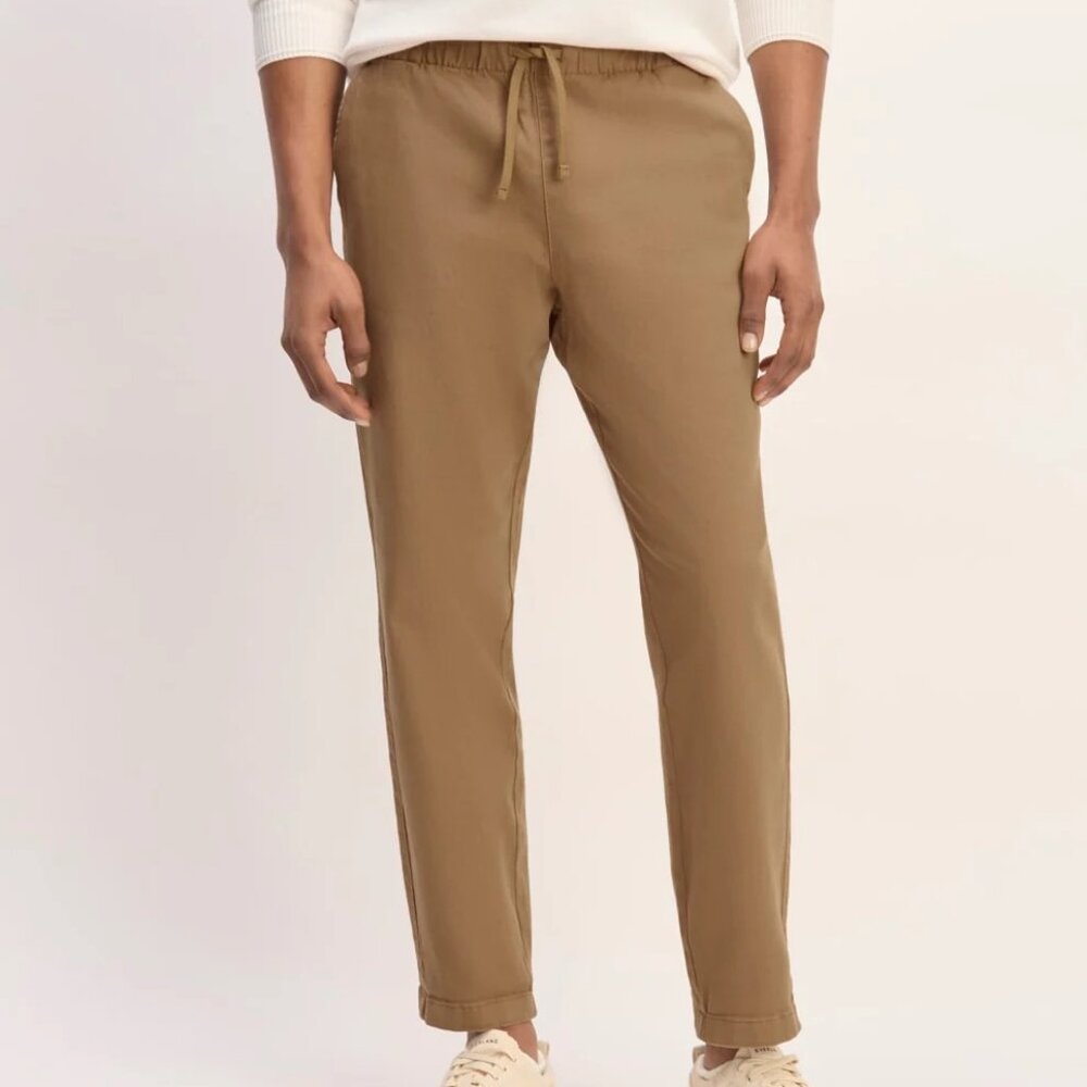 Everlane 'The Easy Pant' Men's Large Pull On Cotton Pants in Toasted Coconut
